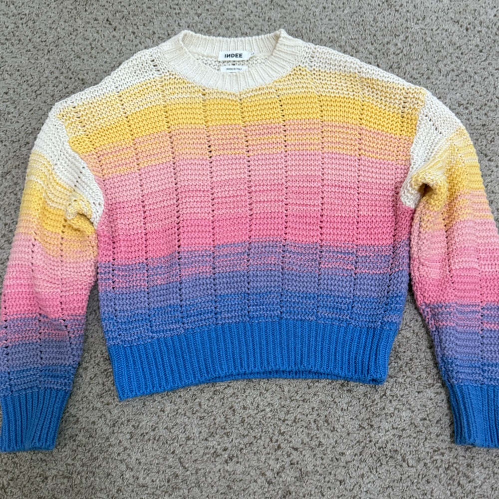 INDEE girl colorful knitted sweater